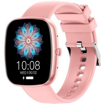 Cool Border Reloj Smartwatch Silicona Rosa (Llamadas, Salud, Deporte)