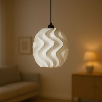 Lámpara De Techo Modelo Deva Blnn Blanco Cable De Seda Trenzado Negro Embellecedor Florón De Techo Negro Luz Led E27