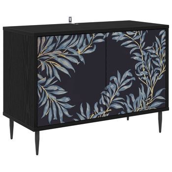 Mueble De Tv Dokkum 69 X 33 X 50,5 Cm Roble Negro Vidaxl