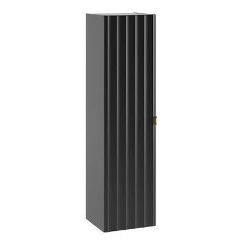 Columna de pared negra paneles de melamina y mdf negro
