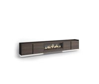mueble tv almayate-02 suspendido con chimenea y luces led
