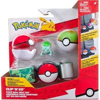 Cinturón Pokemon Con Pokeball Y Nido Ball De La Colección Clip And Go