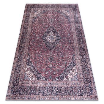 Alfombra Lavable Andre 2288 Oriental Vintage Antideslizante - Burdeos 80x150 Cm