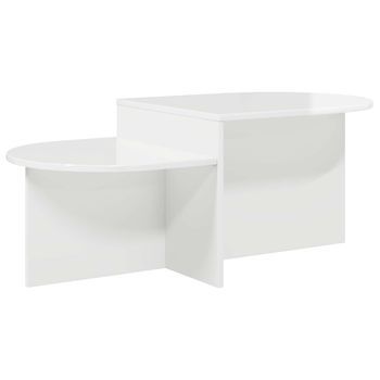 Mesa De Café - Mesa De Centro - Mesa Baja Brillante 100 X 50 X 40 Cm Madera De Ingeniería