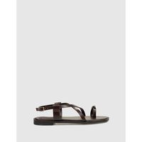 kamome trends sandalias sandalia de dedo gianna marron para mujer