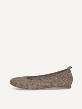 CAPRICE Ballerina, brown, made of Leather and synthetic with Block heel, Size 36