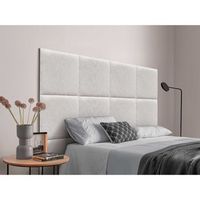 dhome cabecero tapizado compuesto de paneles autoadhesivos intercambiables serie luxury edition cama lujo dormitorio espigas beige 90cm