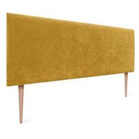 dhome cabecero mostaza 135cm acabado toalla soft tapizado liso con patas 4cm grosor 105 alto tejido suave para pared acusticos cabeceros absorbentes 135cm 4cm - 105 al - mostaza