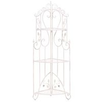 estanteria de 3 niveles de metal para bano estilo retro blanco tequendama
