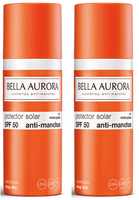 bella aurora gel protector solar spf50 piel mixta grasa 2x50 ml