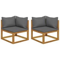 sofas de esquina seccionales 2 uds  sofa de salon  sofa de descanso con cojines tela gris oscuro cfw54330