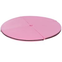 homcom colchoneta pole dance plegable portatil alfombra de pole dance o150x5 cm para casa gimnasio entrenamiento danza rosa