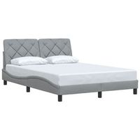 cama matrimonial  cama para adultos  cama sin colchon tela gris claro 140x200 cm