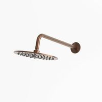kit de ducha de pared 25 cm en acero inoxidable 316l y acabado oro rosa
