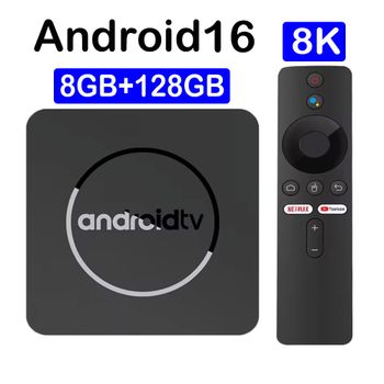 Dispositivo de TV inteligente Q10, decodificador con Android 16, Wifi Dual, y 5G 2,4G, Ram por voz de Google, 4GB, 8GB de Rom, 64GB, 128GB, reproductor multimedia 3D, vídeo 8K, 4K