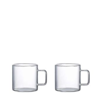 Tazas de vidrio gran tamaño 450ml - lote de 2