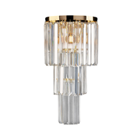 aplique schubert en hierro y laton dorado con pedreria 2 luces 25 p13 bl272-ap2-or