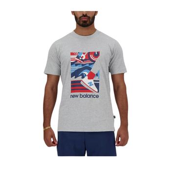 Camiseta New Balance Sport Essentials Triathlon Gris, Talla XS
