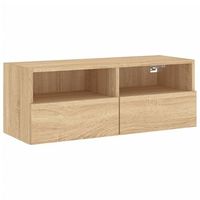 mueble de pared tv madera ingenieria roble sonoma 80x30x30 cm vidaxl