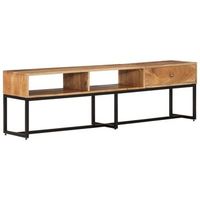 mueble de tv madera maciza de acacia 160x30x45 cm vidaxl