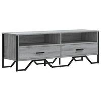 mueble de tv  mueble de salon  gabinete de tv madera de ingenieria gris sonoma 122x34x41 cm