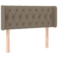 cabecero de tela gris taupe 93x16x7888 cm