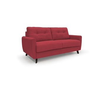 Callisto sofá cama convertible de tela suave e impermeable 168 cm (mat. 120x197) rojo