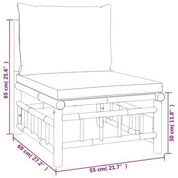 Conjunto De Salón De Patio (de 2 Piezas, Cojines De Color Crema Blanco)