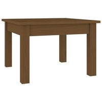 mesa de centro madera maciza de pino marron miel 45x45x30 cm vidaxl