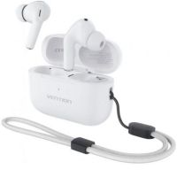 auriculares vention echo lite e11 pro inalambricos bluetooth con cancelacion de ruido y estuche de carga usb-c blancos