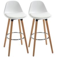 taburetes de bar 43x43x91 cm blanco