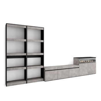 Muebles De Salón Para Tv, Conjunto De Muebles Comedor, 370x186x35cm, Para Tv Hasta 65