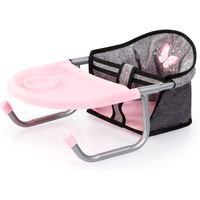 trona sillita de munecas portatil para mesa en gris y rosa 65833aa reig