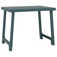 mesa de jardin  mesa de camping con aspecto de madera pp verde 79x56x64 cm
