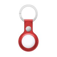 cool llavero polipiel rojo compatible con airtag
