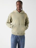 sudadera con capucha de estampado desgastado