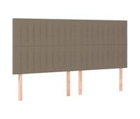 vidaxl cabecero de cama color topo 200x5x118128 cm tela