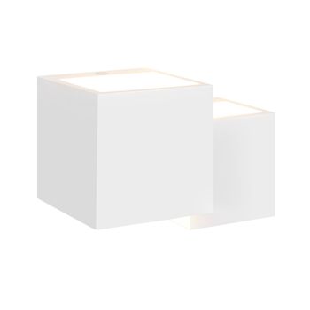 Dorfen - aplique de pared de plástico, blanco, 20 cm, g9