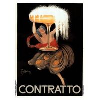 legendarte - cartel publicitario vintage contratto - cuadro lienzo impresion digital cm 50x70