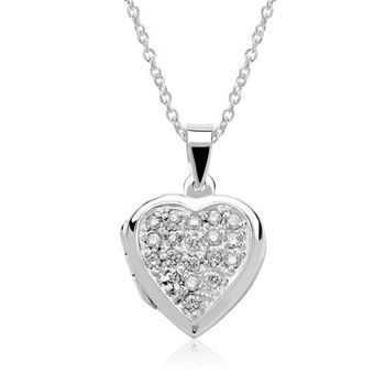 Grabado medallón corazón plata 925 incluida cadena