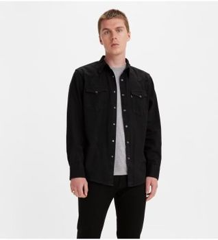 Levi's para hombre. 85744-0002 Camisa Bartstow Western negro (S ), Casual, Algodón, Manga larga, Sostenible