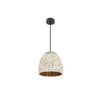 Lámpara Colgante Tebas Negro/blanco/oro 1xe27 (50135xø33x33cm)