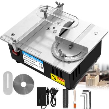 Sierra de mesa mini DC24V 96W, sierra de banco eléctrica de alta potencia, 7 velocidades ajustables, máquina de corte para modelismo DIY, hoja de 63 mm