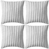 juego de 4 cojines tipo almohada para decoracion de jardin exterior raya 45 x 45 cm gris dec020110
