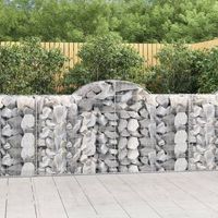 cestas de gaviones 3 piezas  gavion para piedras  gavion decorativo forma de arco hierro 200x50x100120cm cfw730101