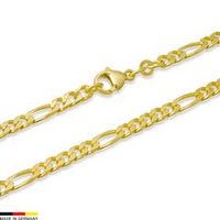 pulsera figaro oro de 14 quilates 21cm
