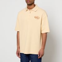 maison kitsune oversized cotton-pique polo shirt - l