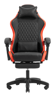 silla gamer mars gaming mgcxbbl negra y roja reclinable reposabrazos ajustable reposapies cojines