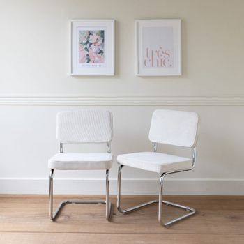 Lote de 2 canapés de terciopelo beige, estructura de acero