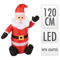 papa noel inflable led 120 cm ambiance